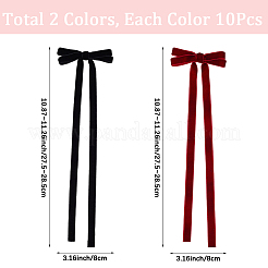 20Pcs 2 Colors Lint Bowknot Ornament Accessories&nbsp;DIY-SP0004-81