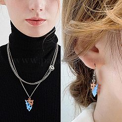 Transparent and Opaque Resin & Walnut Wood Pendants&nbsp;RESI-SZ0001-02