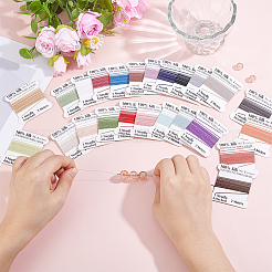 24Pcs 24 Colors Pure Silk Cord&nbsp;OCOR-BBC0001-05