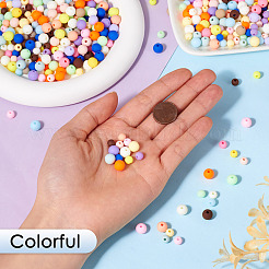800Pcs 8 Colors Frosted Opaque Acrylic Beads&nbsp;OACR-TA0001-51