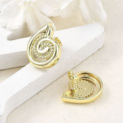 Brass Shell Shape Stud Earrings for Women&nbsp;EJEW-U035-10G