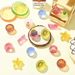 40Pcs 10 Styles Resin Fruit Sculpture Display Decorations&nbsp;DJEW-CJZ0001-008