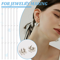 60Pcs 925 Sterling Silver Flat Head Pins&nbsp;STER-BC0002-17B