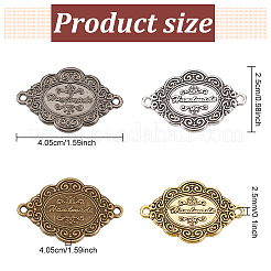 40Pcs 4 Colors Alloy Connector Charms&nbsp;DIY-FG0004-24