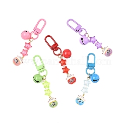 5Pcs Handmade Porcelain & Acrylic & Iron Pendant Decorations&nbsp;HJEW-YW00310