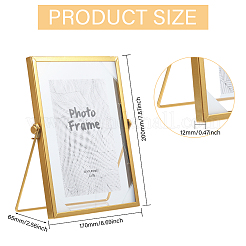 Iron & Glass Round Photo Frame&nbsp;AJEW-WH0554-31