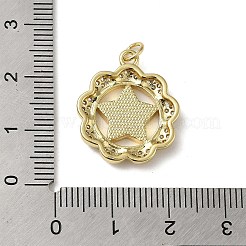 Brass Micro Pave Cubic Zirconia Pendants&nbsp;KK-Q808-17G