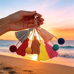 Polyester Tassels Pendant Decorations&nbsp;HJEW-WH20022-09A