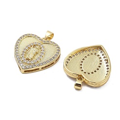 Brass Micro Pave Cubic Zirconia Pendants&nbsp;KK-Q006-22G-02