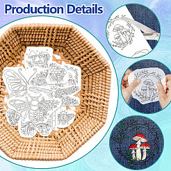 4 Sheets 11.6x8.2 Inch Stick and Stitch Embroidery Patterns&nbsp;DIY-WH0455-014