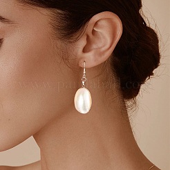 5Pcs Natural White Shell Mother of Pearl Shell Big Pendants&nbsp;SSHEL-SZ0001-04