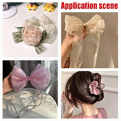 4 Rolls 4 Colors Polyester Gauze Ribbon&nbsp;OCOR-HY0001-14
