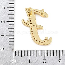 Brass Micro Pave Clear Cubic Zirconia Pendants&nbsp;CU-CBA8481-01G-F