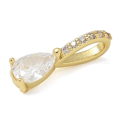 Brass Micro Pave Cubic Zirconia Pendants&nbsp;X-KK-U050-05G-02