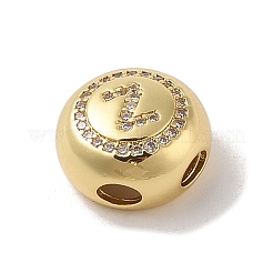 Rack Plating Brass & Clear Cubic Zirconia Pendants&nbsp;KK-Z047-07G-Z-RS