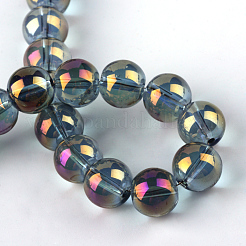 Electroplate Glass Beads Strands&nbsp;X-EGLA-Q062-8mm-A03