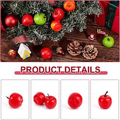 30Pcs 3 Colors Mini Foam Imitation Apples&nbsp;DJEW-CA0001-26