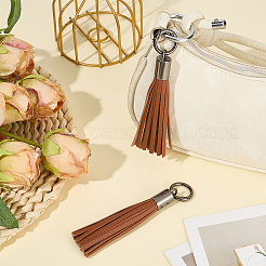 2Pcs Imitation Leather Tassel Pendant Decorations&nbsp;AJEW-CL0005-10B