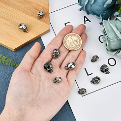 10Pcs 5 Style Retro 304 Stainless Steel European Beads&nbsp;STAS-DC0001-86
