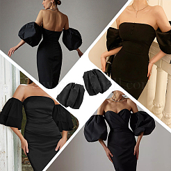 Satin Arm Sleeves for Women&nbsp;AJEW-WH20001-36A