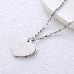304 Stainless Steel Hollow Heart Pendant Necklaces for Women&nbsp;BC6526