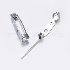 Tarnish Resistant 304 Stainless Steel Pin Brooch Back Bar Findings&nbsp;STAS-L198-09P