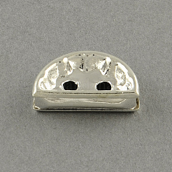 2-Hole Iron Grade A Rhinestone Bridge Spacers&nbsp;RB-R031-36