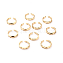 Brass Micro Pave Clear Cubic Zirconia Cuff Rings&nbsp;RJEW-O046-07G