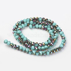 Electroplate Opaque Glass Beads Strands&nbsp;EGLA-A034-P8mm-R17