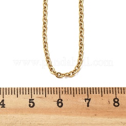 Ion Plating(IP) 304 Stainless Steel Cable Chain Necklace for Men Women&nbsp;STAS-L164A-01G-A