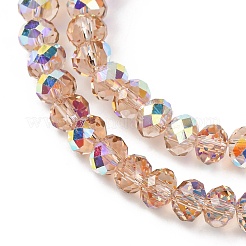 Electroplate Transparent Glass Beads Strands&nbsp;EGLA-A046-01B-22