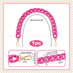 Acrylic Twisted Chain Bag Chains with Alloy Clasps&nbsp;PURS-WH0008-20A