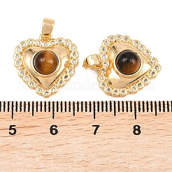 Natural Tiger Eye Pendants&nbsp;KK-H538-11G