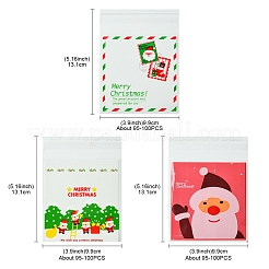 3 Bags 3 Styles Rectangle OPP Cellophane Bags for Christmas&nbsp;OPC-FS0001-01A