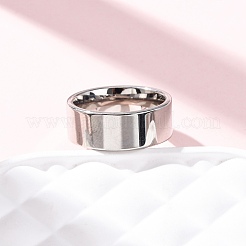 201 Stainless Steel Wide Band Finger Rings&nbsp;RJEW-K252-02E-P