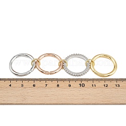 Brass Micro Pave Cubic Zirconia Plain Band Finger Rings for Women&nbsp;RJEW-P160-01G-MC