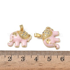 Brass Micro Pave Cubic Zirconia Pendants&nbsp;KK-F924-20B-G03