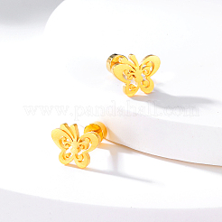 Butterfly 201 Stainless Steel Stud Earrings for Women&nbsp;QX4761