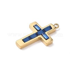 304 Stainless Steel Rhinestone Pendants&nbsp;STAS-L022-085G-11