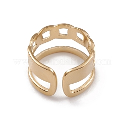 Ion Plating(IP) 304 Stainless Steel Cuff Rings&nbsp;RJEW-G285-83G