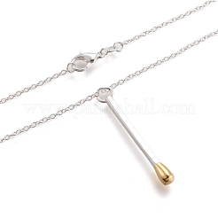 Brass Matchstick Pendant Necklaces&nbsp;NJEW-F279-01S-RS