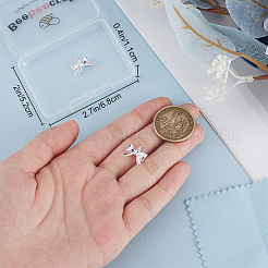 2Pcs 925 Sterling Silver Bowknot Charms&nbsp;STER-BBC0007-90