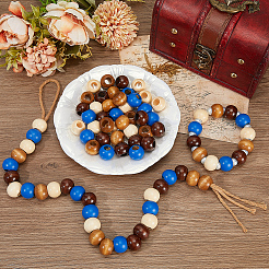80Pcs 4 Colors Spray Painted Wood Beads&nbsp;WOOD-PA0001-07