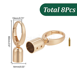 8Pcs Zinc Alloy Cord Ends&nbsp;FIND-AR0006-64G