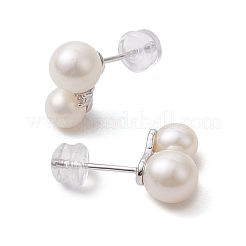 Natural Pearl Ear Studs&nbsp;EJEW-P286-24P