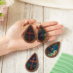 2 Pairs 2 Styles Acrylic Dangle Earrings&nbsp;EJEW-TA0001-52