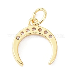 Brass Cubic Zirconia Charms&nbsp;ZIRC-C022-12G