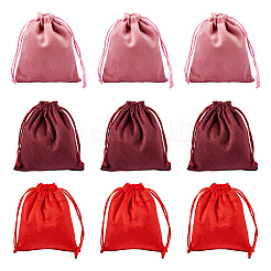 10Pcs Velvet Jewelry Drawstring Storage Pouches&nbsp;ABAG-TA0001-31C