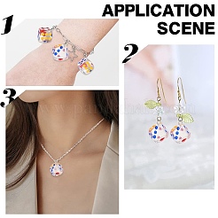 Transparent Resin Dice Pendants&nbsp;RESI-CJ0002-49