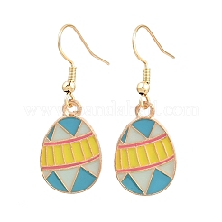 Alloy Enamel Egg Dangle Earrings&nbsp;EJEW-JE06584